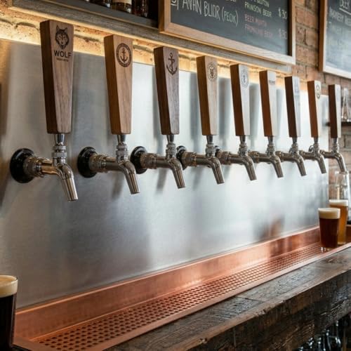 Forward Sealing 304 Stainless Steel Draft Beer Faucet Tap for Kegerator | No-stick, no-foam pour. Fits standard 7/8"-14 UNF shanks. Features a 10mm spout.