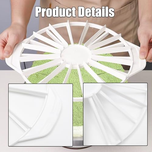 Cake Portion Cutter 10.6'' Diameter Cheesecake Slicer Double Sided Cake Slicer Divider 10 or 12 for Even Slices - style: 10&12