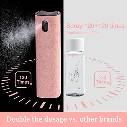 Touchscreen Mist Cleaner Spray, walrfid Electronic Screen Cleaner for TV, Laptop, Tablet, PC, Computer Monitor LCD Flat Screens, Eyeglasses - Pink - color: Light Pink