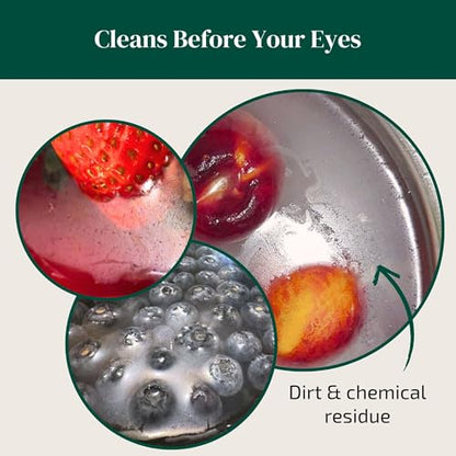Fruit and Vegetable Wash Powder - Produce Cleaner - Removes Dirt & Residue - 4.2 oz
