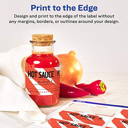 Avery Printable Durable White Rectangle Labels, Sure Feed Technology, 2" x 3", Print-to-the-Edge, Waterproof Labels, Laser & Pigment-Based Inkjet Compatible, 400 Total - style: 400 labels