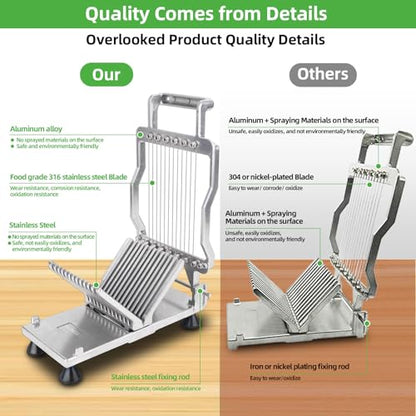Commercial Cheese Slicer With Wire1 cm & 2 cm Cheese Cutter Butter Cutting Board Machine Aluminum Alloy Commercial Cheese Slicer with 316 Stainless Steel Wire Kitchen Cooking Baking Tool - size: 0.39" & 0.78"