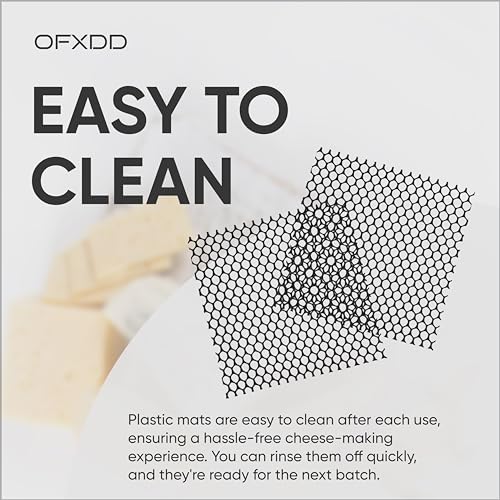 Drain Mat for Cheese - Pack of 6 - Cheese Making Black Mat Plastic - Cheese Ripening and Drying Mesh