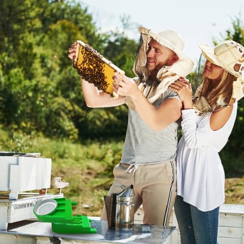2 Pack Bee Hive Feeder Kit - 500ml (0.13 Gal) Compact Bottles, Leak-Proof + Anti-Drown Tech - Essential for Small Hives!Send Two Bottles for Honey Storage and A Pair of Gloves!