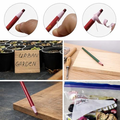 HOMSSEM New China Markers Grease Pencils – 12-Pack Multi-Surface Wax Markers for Glass, Metal, Plastic – Non-Sharpening Peel Off China Marker (Black) - color: Black