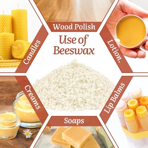 10 LB White Beeswax Pellets - DIY Candle Making Kits, Magical Craft Making, Hand Care DIY Creams, Lip Balms and Soap Making Supplies (160 oz). - size: 1white-10lb