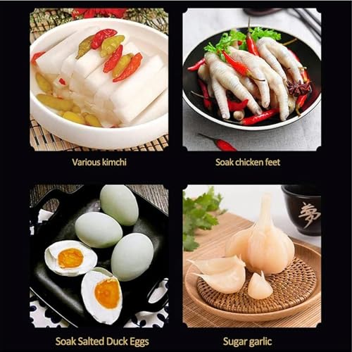 Traditional Chinese Porcelain Pickle Jar,Ceramic Fermentation Crock Pickling Pot,Ceramic Fermenting Jar with Water Seal Airlock Lid Stoneware Fermenter for Kimchi Sa 6KG*1