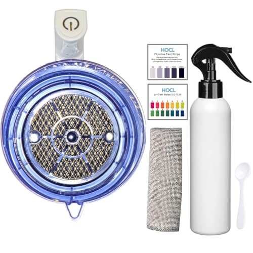 Eco One Portable Hypochlorous Acid (HOCL) Generator Machine, DIY Multi-Purpose Cleaner & Disinfectant, Includes Test Strips, Microfiber Cloth and Fine Mist Sprayer