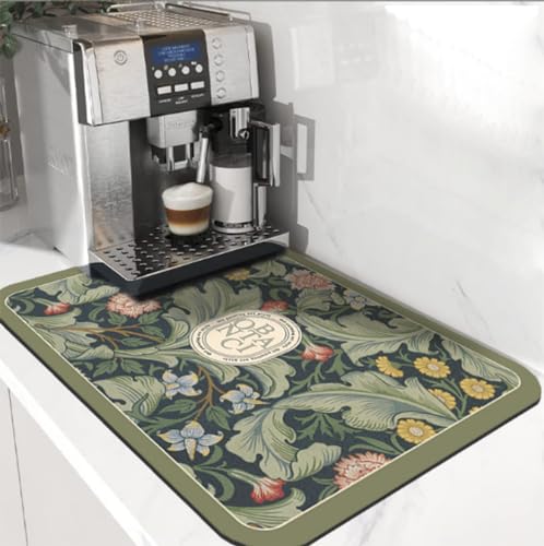 Cute Coffee Maker Mat for Countertops Bar Accessories, Colorful Dish Drying Pad for Kitchen, Absorbent Quick Drying Mat, 12 X16 inch (Color D, 16"x12") - color: Color D, size: 16" x 12"