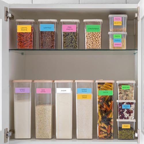260 Pcs Dry Erase Labels, Dry Erase Stickers, Waterproof Sticker Labels, Removable Labels Easy Peel Off, Reusable Sticky Notes for Food Containers, Office (f Small, Medium, Large) - color: Colorful
