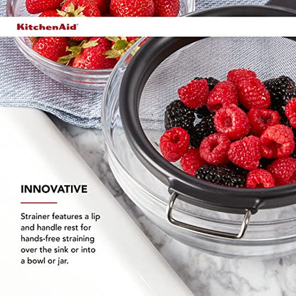 KitchenAid KE161OHOBA Classic Strainer, 7-inch (Pack of 12) - color: Black, size: 7-Inch (Pack of 12)