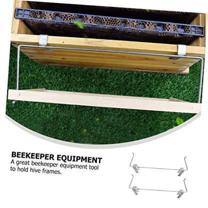 Happyyami 4 Pcs Bee Box Shelf Hive Stand Storage Shelf for Bee Houses Beehive Frame Holder Stainless Hive 2 Beehive Lifter Apiarist Tool Beekeeping Frame Gripper Bucket Rack Stainless Steel