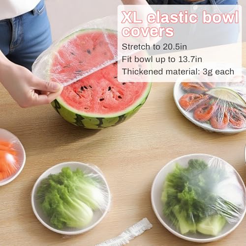MAQIHAN 100 Bowl Covers Bread Proofing - Extra Large Plastic Wrap for Food Sourdough Bread Baking Rising Elastic Reusable Plate Covers Outdoor Food Fresh Keeping Bags Shower Cap Hair Deep Conditioning - size: Large