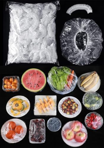 100pcs Disposable Shrinkable Fresh Keeping Bags – Elastic Food Storage Covers for Kitchen Bowls/Plates