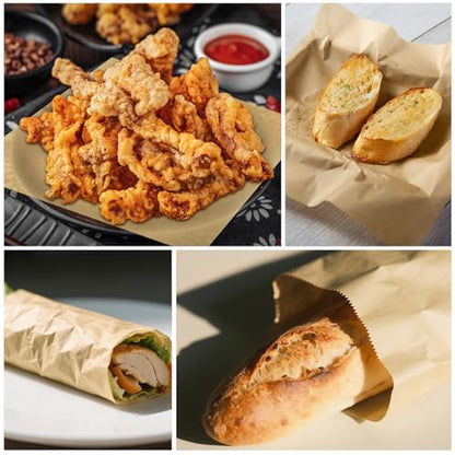 EcoDispose 2000 Count 10" x 10-1/2" Precut Pop Up Deli Paper Sheets, Interfolded Heavy Duty Oil-Resistant Kraft Paper for Bakery, Food Wrap, Serving, Oven, Air Fryer & Microwave - color: Kraft, size: 10"x10.5"inch