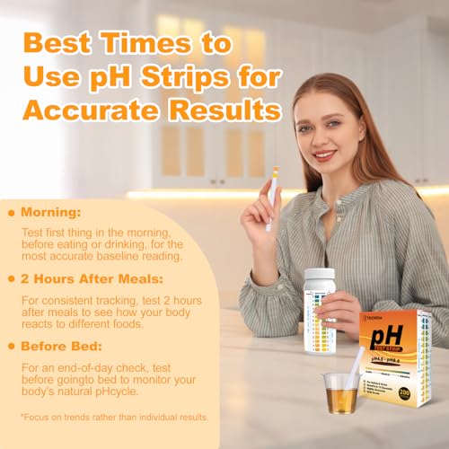 pH Test Strips 200 Count (100×2 Bottles) – Upgraded Dual-Track 14-Color pH Strips for Urine and Saliva（4.5-9.0） Quick & Accurate Test Alkaline & Acid Levels in The Body with Color Chart on Bottle