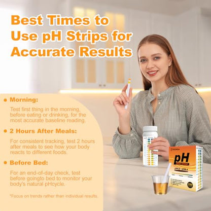 pH Test Strips 200 Count (100×2 Bottles) – Upgraded Dual-Track 14-Color pH Strips for Urine and Saliva（4.5-9.0） Quick & Accurate Test Alkaline & Acid Levels in The Body with Color Chart on Bottle