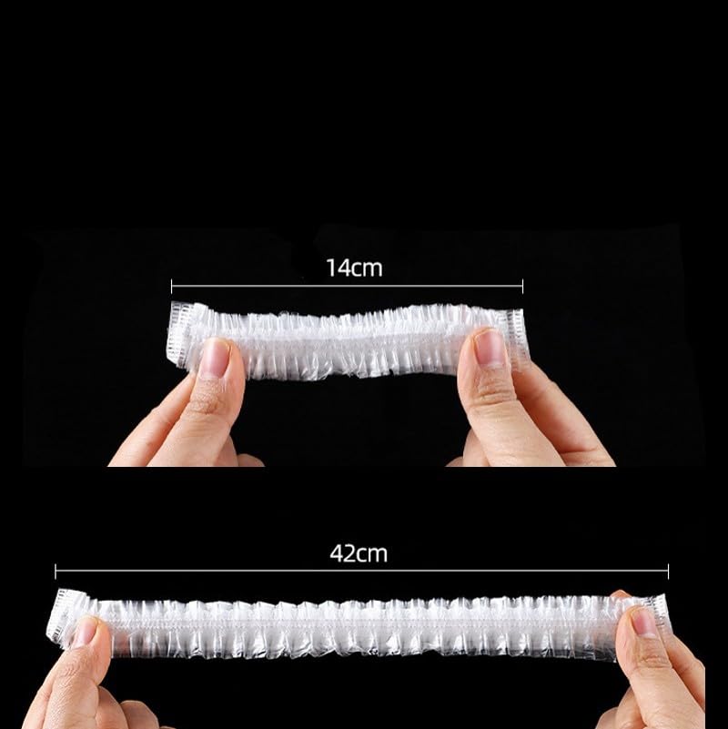 100pcs/bag Disposable Food Containers for Fresh Keeping Bads Storage Covers Kitchen,2x2x0.1cm (14-35cm Stretchable) - color: Transparent1