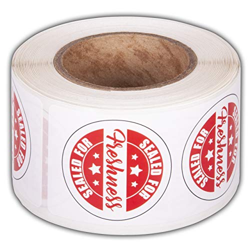 Food Delivery Tamper Evident Sealed for Freshness Labels - 500 Adhesive Stickers for Safe Food delivery (1.875" X 6" Strips) - size: Strips 1.875" x 6" - 500 Pack