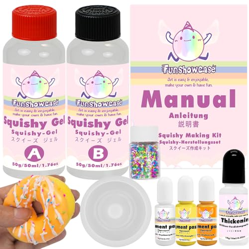 Taba Squishy Maker Kit Gel+Donut Silicone Mold+Pigment+Sprinkles - color: Donut