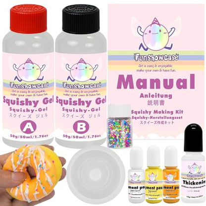 Taba Squishy Maker Kit Gel+Donut Silicone Mold+Pigment+Sprinkles - color: Donut