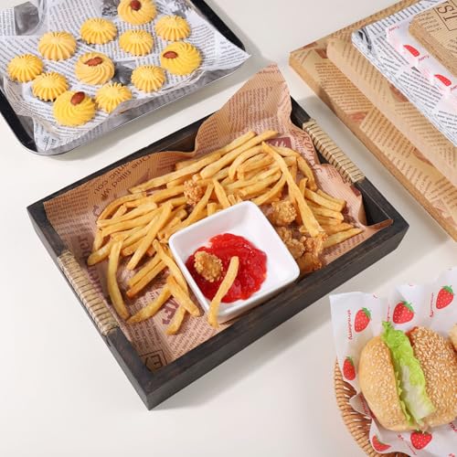 100 Sheets Wax Paper 15 x 11 Inch Greaseproof Sandwich Burger Chips Cuttable Baking Parchment Wraping Paper (Bread) - color: Bread