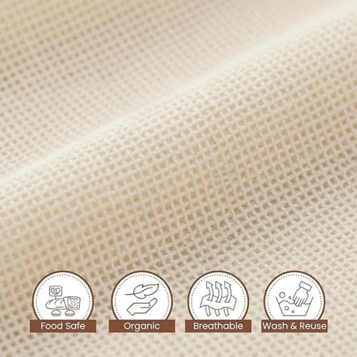 Cheesecloth, 6 Pack Reusable Unbleached Cotton, 20x20 Inch, Fine Mesh for Straining, Cheese and Paneer Making