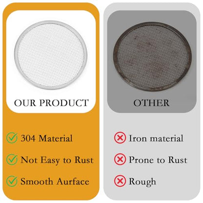10Pcs Stainless Steel Screen Filter Strainer Lid for 82mm Wide Mouth Mason Jar, Sprouting Lids, Mason Jar Sprouting Lids