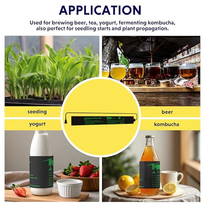 iPower Durable Seedling Heat Mat Warm 3" x 20" - 2 Pack with Temperature Adjustable Knob Hydroponic Heating Pad Waterproof for Seed Starting Greenhouse and Germination - size: 3" x 20"(x2)-ADJ, style: Upgraded Carbon Film