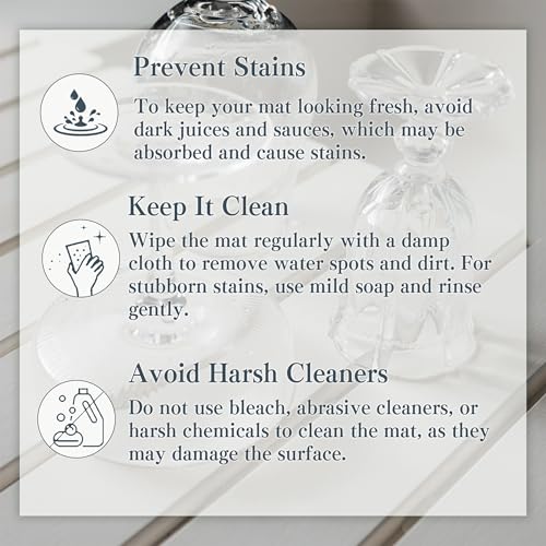 2pcs Stone Dish Drying Mat for Kitchen Counter, Quick-Dry Diatomaceous Earth Water Absorbent Pad & Countertop Drainer, Home Essentials for Bath and Pets - Light Grey, 24x16’’ & 8x4’’ - color: Light Grey