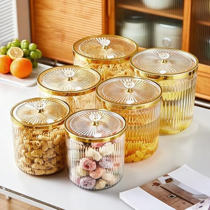 Rice Storage Container,Pantry Large Food Storage Organization with Lids&Scoop Airtight Cereal Dispenser for Flour, Sugar, Cereal, Rice, Cereal,Dry Goods,（3PC；12&7.9&5.8QT）