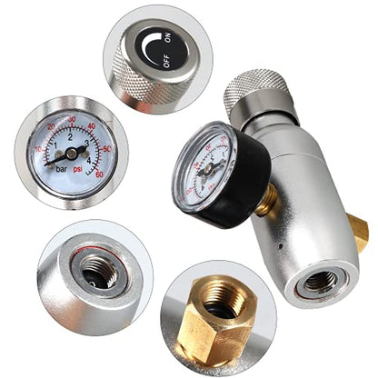 CO2 Mini Keg Charger Dispenser Cornelius Keg Mini Gas Regulator 0-60PSI Homebrewing