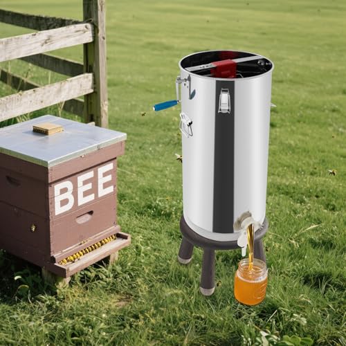 Stainless Steel Manual Honey Extractor, Household Beekeeping Machine Honey Presser Beeswax Press Tool Honey Presser Manual Beekeeping Extraction Tool for Honey Fruits Vegetables Juice (Style B) - color: Style B