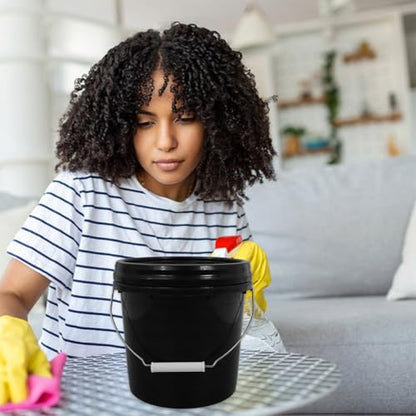 Food Grade Plastic Bucket with Lid and Handle, 5L Sealed Heavy Duty Container for Household Storage, Water, Paint, Ice Cream, and Cleaning Use