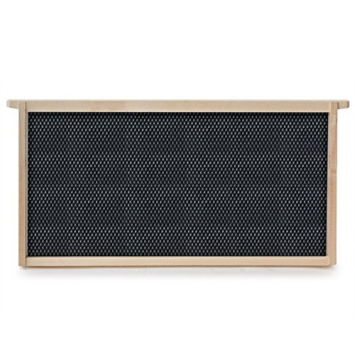 Honey Keeper Beehive 10 Frame Kit Super Box and 10 Deep Frames with Foundations for Langstroth Beekeeping - style: non-waxed
