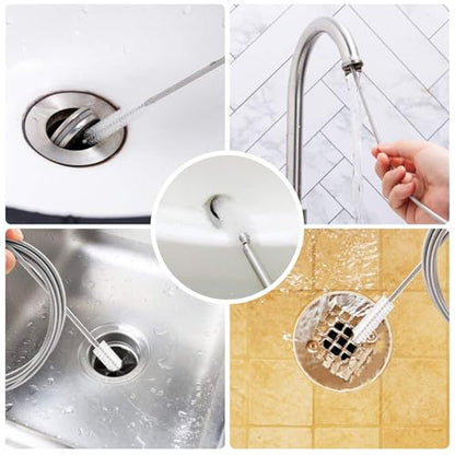 2 Pack 120 Inch Flexible Drain Brush, Sunroof Drain Cleaning Tool for Ice Maker, Refrigerator & AC Drain Line - style: 120 IN