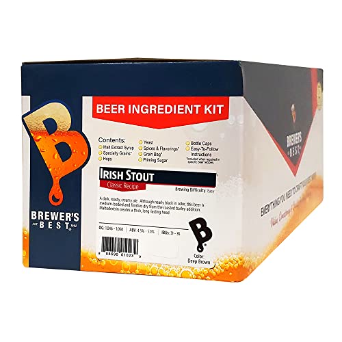 Brewer's Best - 1023 - Home Brew Beer Ingredient Kit (5 gallon), (Irish Stout) Yellow
