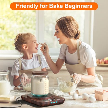 Sourdough Starter Warmer Mat - 24H Timer - Precise 1°F Thermostat Control (70-110°F) - Smart Memory Warming On/Off - Warming Heating Pad for Sour Dough Starter (Wood Grain) - color: Wood Grain