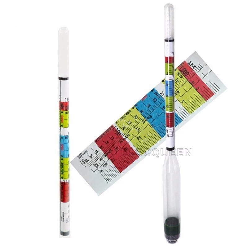 Triple Scale Hydrometer for Wine Beer Cider Alcohol Testing Home Brewing