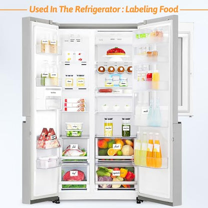 300 Pcs 2×3 Inch Blank Removable Freezer Labels, Waterproof, Oil & Tear Resistant, No Residue Writable Stickers for Food Containers, Jars, Pantry and Meal Prep (White) - color: White