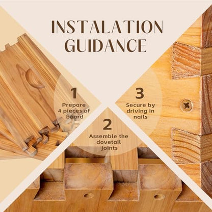 8 Frame Deep Brood Bee Hive Box Langstroth Honey Bee Hive Bee Box Dipped in Beeswax Includes Beehive Frames and Waxed Foundation Sheets (Unassembled) - size: 8 frame deep