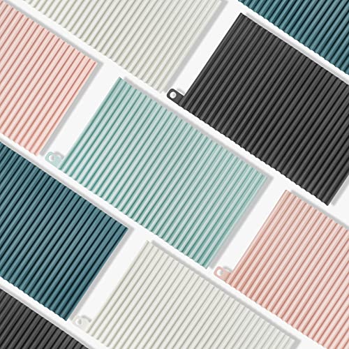5pack Dish Drying Mat for Kitchen Counter, Extra Small Eco-Friendly Silicone Drying Mat, Easy Clean Heat Resistant Dish Mat, 6 inches x 12 inches, Mix Color
