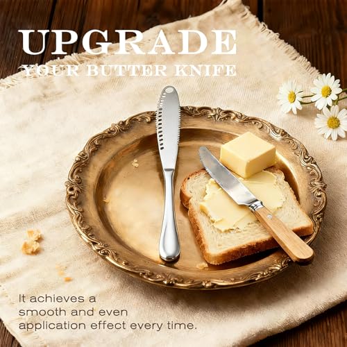 Butter Knife, 3 In 1 Stainless Steel Butter Spreader, Kitchen Knife Gadget For Cutting And Spreading Butter Cheese Jam