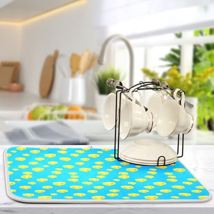 Qilmy Cheese Dish Drying Mat Absorbent Reversible Dish Drainer Pad Tableware Mat for Kitchen Counter Home Decoration, 18 x 24 Inch - size: 18 x 24 Inch