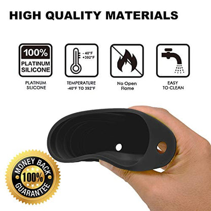 Funnels for Kitchen Use, Food Grade Silicone Collapsible Kitchen Funnel (Black) - color: 1-Black