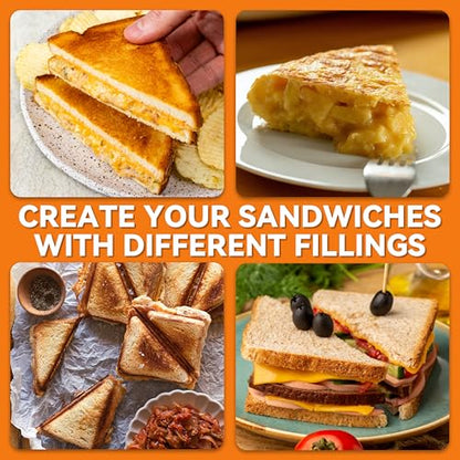 Baker’s Friend Breakfast Sandwich Maker, 4 Slices of Panini Grill Press Sandwich Maker, Electric Sandwich Maker with Indicator Light, Grill Cheese & Egg Muffin Sandwich Maker, Graphite - color: Sandwich Maker (Graphite)