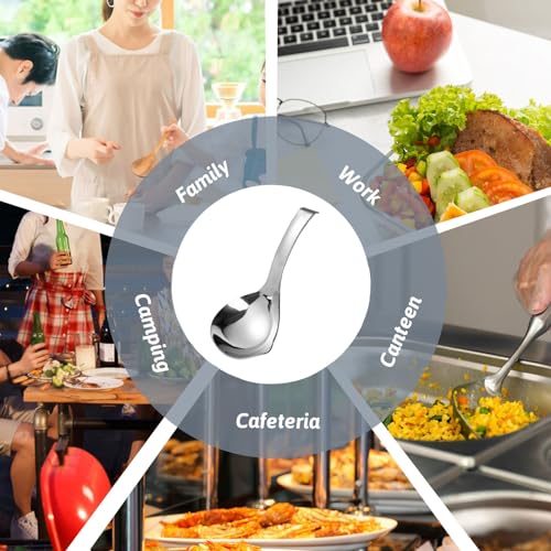 2Pcs Soup Ladle, Stainless Steel 304 Spoons With Pour Spout, Large Cooking Utensils for Serving Metal Ladle Gravy Punch Ladle - size: Small