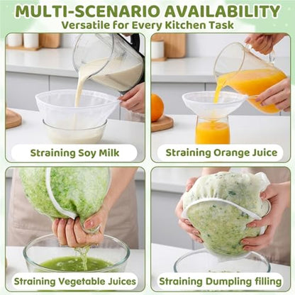 Cheesecloth for Straining, Reusable Cheese Cloth Bags with Ultra Fine Mesh, 6 Pack Cheesecloth Bags for Straining, 15.7 Inch Food Filtering Cheese Cloths