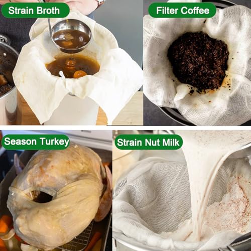 Fine Mesh Strainer with Sturdy Handle, 7.76 Inch Stainless Steel Strainers, Bonus 20x20 Inch Reusable Cotton Cheese Cloths with 4 Hemmed Edges, Sieve Sifter for Straining, Cooking, Baking - size: 7.76" Strainer and Cheesecloth