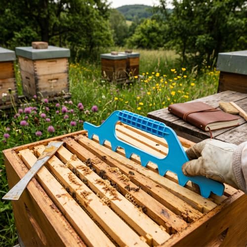 Haofy Frame Spacer Bee Frame Spacing Tool Beekeeping Accessories, Plastic Frame Spacer for Beekeeping Supplies, Keep Proper Spacing Between Frames (Blue 7 Frames) - color: Blue 7 Frames